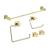 KIBI USA C-KBA15-5BG-2 Cube 5-Piece Bathroom Hardware Set in Brushed Gold