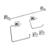 KIBI USA C-KBA15-5BN-2 Cube 5-Piece Bathroom Hardware Set in Brushed Nickel