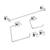 KIBI USA C-KBA15-5CH-2 Cube 5-Piece Bathroom Hardware Set in Chrome