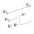 KIBI USA C-KBA15-5CH-3 Cube 5-Piece Bathroom Hardware Set in Chrome