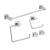 KIBI USA C-KBA15-5BN-4 Cube 5-Piece Bathroom Hardware Set in Brushed Nickel