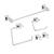 KIBI USA C-KBA15-5CH-4 Cube 5-Piece Bathroom Hardware Set in Chrome