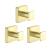 KIBI USA KBA1601BG-3PC Blaze Bathroom Towel & Robe Hook 3-Piece in Brushed Gold