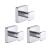 KIBI USA KBA1601CH-3PC Blaze Bathroom Towel & Robe Hook 3-Piece in Chrome