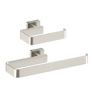 KIBI USA C-KBA16-2BN-1 Blaze 2-Piece Bathroom Hardware Set in Brushed Nickel