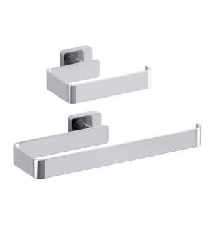 KIBI USA C-KBA16-2CH-1 Blaze 2-Piece Bathroom Hardware Set in Chrome