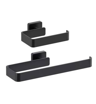 KIBI USA C-KBA16-2MB-1 Blaze 2-Piece Bathroom Hardware Set in Matte Black