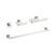 KIBI USA C-KBA16-4BN Blaze 4-Piece Bathroom Hardware Set in Brushed Nickel