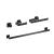 KIBI USA C-KBA16-4MB Blaze 4-Piece Bathroom Hardware Set in Matte Black