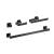 KIBI USA C-KBA16-4MB-2 Blaze 4-Piece Bathroom Hardware Set in Matte Black