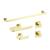 KIBI USA C-KBA16-5BG Blaze 5-Piece Bathroom Hardware Set in Brushed Gold