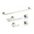 KIBI USA C-KBA16-5BN Blaze 5-Piece Bathroom Hardware Set in Brushed Nickel