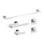 KIBI USA C-KBA16-5CH Blaze 5-Piece Bathroom Hardware Set in Chrome