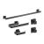 KIBI USA C-KBA16-5MB Blaze 5-Piece Bathroom Hardware Set in Matte Black