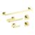 KIBI USA C-KBA16-5BG-1 Blaze 5-Piece Bathroom Hardware Set in Brushed Gold