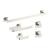 KIBI USA C-KBA16-5BN-1 Blaze 5-Piece Bathroom Hardware Set in Brushed Nickel