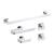 KIBI USA C-KBA16-5CH-1 Blaze 5-Piece Bathroom Hardware Set in Chrome