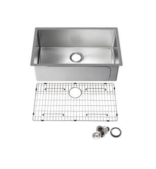 KIBI USA K1-S23 23" Handcrafted Undermount Single Bowl 16 gauge Stainless Steel Kitchen Sink