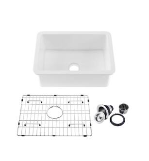 KIBI USA K2-S27 Landis 27" Fireclay Kitchen Undermount Sink Single Bowl
