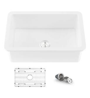 KIBI USA K2-S30 Landis 30" Fireclay Kitchen Undermount Sink Single Bowl