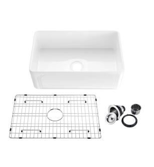 KIBI USA K2-SF30AR Arch 30" Farmhouse Kitchen Fireclay Sink