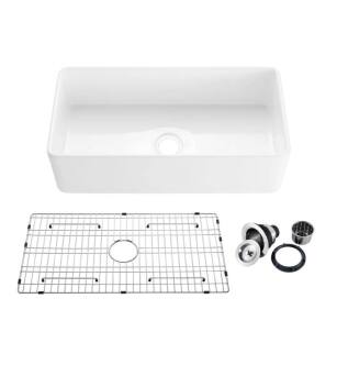 KIBI USA K2-SF36 Pure 36" Farmhouse Kitchen Fireclay Sink