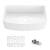 KIBI USA K2-SF36C Pure 36" Curved Apron Front Farmhouse Kitchen Fireclay Sink