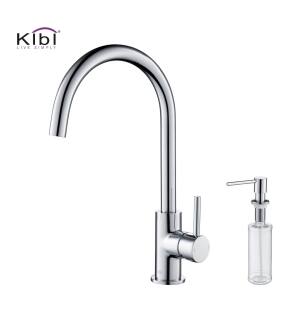 KIBI USA C-KKF2001CH-KSD100CH Lowa Single Handle Bar Sink Faucet with Soap Dispenser