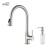 KIBI USA C-KKF2005BN-KSD100BN Napa Single Handle Pull Down Kitchen Sink Faucet with Soap Dispenser