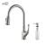 KIBI USA C-KKF2009BN-KSD101BN Summit Single Handle Pull Down Kitchen Sink Faucet with Soap Dispenser