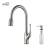 KIBI USA C-KKF2010BN-KSD101BN Cedar Single Handle Pull Down Kitchen Sink Faucet with Soap Dispenser