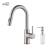 KIBI USA C-KKF2011BN-KSD100BN Circular Single Handle Pull Down Kitchen & Bar Sink Faucet with Soap Dispenser