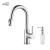 KIBI USA C-KKF2011CH-KSD100CH Circular Single Handle Pull Down Kitchen & Bar Sink Faucet with Soap Dispenser