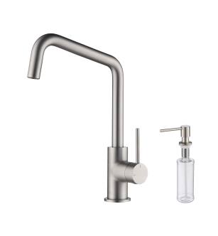 KIBI USA C-KKF2012BN-KSD100BN Macon Single Handle Bar Sink Faucet with Soap Dispenser