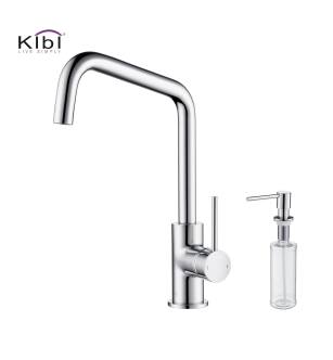 KIBI USA C-KKF2012CH-KSD100CH Macon Single Handle Bar Sink Faucet with Soap Dispenser