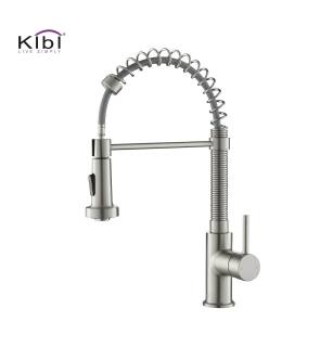 KIBI USA KKF2003BN Aurora Single Handle Pull Down Kitchen Sink Faucet