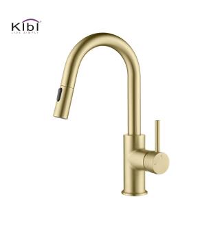 KIBI USA KKF2011BG Circular Single Handle Pull Down Kitchen & Bar Sink Faucet
