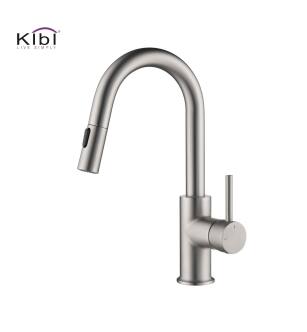 KIBI USA KKF2011BN Circular Single Handle Pull Down Kitchen & Bar Sink Faucet