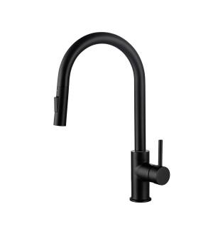 KIBI USA KKF2013MB Circular Single Handle Pull Down Kitchen Faucet