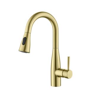KIBI USA KKF2015BG Bari Single Handle Pull Down Kitchen & Bar Sink Faucet