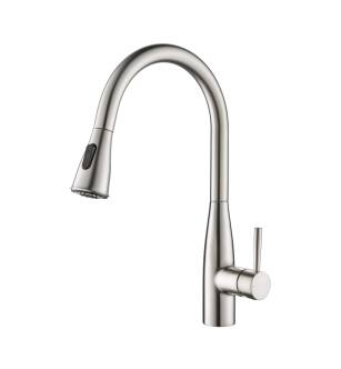 KIBI USA KKF2016BN Bari-T Single Handle Pull Down Kitchen Sink Faucet