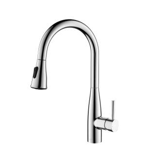 KIBI USA KKF2016CH Bari-T Single Handle Pull Down Kitchen Sink Faucet