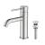 KIBI USA F201BN Single Handle Bathroom Sink Faucet with Pop Up Drain in Brushed Nickel