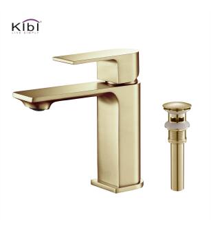 KIBI USA C-KBF1001BG-KPW100BG Mirage Single Handle Bathroom Vanity Sink Faucet with Pop Up Drain