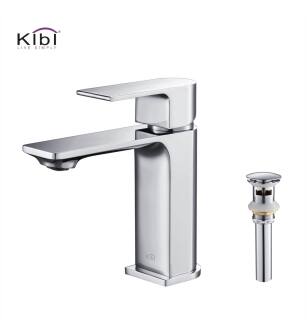 KIBI USA C-KBF1001CH-KPW100CH Mirage Single Handle Bathroom Vanity Sink Faucet with Pop Up Drain