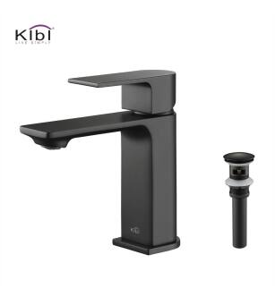 KIBI USA C-KBF1001MB-KPW100MB Mirage Single Handle Bathroom Vanity Sink Faucet with Pop Up Drain