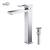 KIBI USA C-KBF1003CH-KPW101CH Cubic Single Handle Bathroom Vessel Sink Faucet with Pop Up Drain