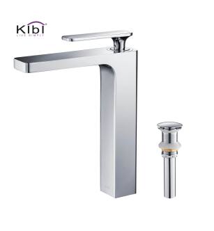 KIBI USA C-KBF1007CH-KPW101CH Infinity Single Handle Bathroom Vessel Sink Faucet with Pop Up Drain