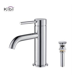 KIBI USA C-KBF1008CH-KPW100CH Circular Single Handle Bathroom Vanity Sink Faucet with Pop Up Drain