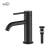 KIBI USA C-KBF1008MB-KPW100MB Circular Single Handle Bathroom Vanity Sink Faucet with Pop Up Drain